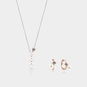 SADIE PEARL EARRINGS + THALIA PEARL NECKLACE