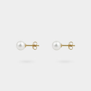 CLASSIC PEARL STUDS (SILVER GOLD)