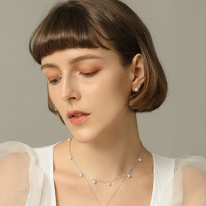 RAIN DROP PEARL NECKLACE + CHARLOTTE PEARL NECKLACE
